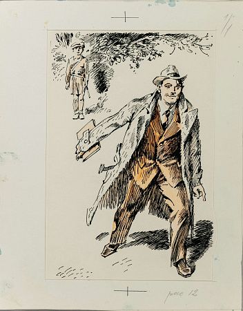 Иткин Анатолий Зиновьевич (р.1931).Иллюстрация к рассказу Л.Пантелеева "Честное слово". 1979.