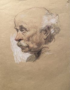 Пинкисевич Пётр Наумович (1925–2004). Мужской портрет. 1950-е.