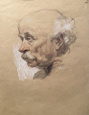 Пинкисевич Пётр Наумович (1925–2004). Мужской портрет. 1950-е.