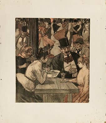 Теофиль Александр Стейнлен (Theophile-Alexandre Steinlen) (1859-1923).
Кафе Монмартра. Первая четверть ХХ века.