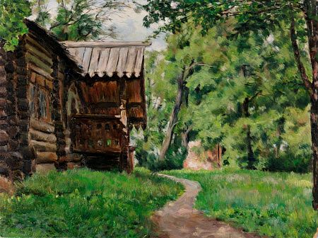 Неизвестный художник. Россия.Домик Петра I в Коломенском. 1952.