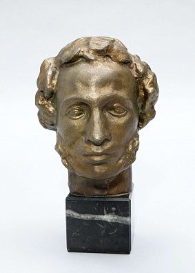 Бюст "А.С. Пушкин". СССР, скульптор - Поляков, 1960-80 годы.