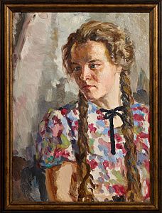 Огородов Геннадий Васильевич (1907-1988). Портрет девушки. 1958.