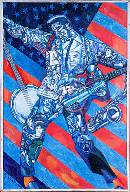Ромадин Михаил Николаевич (1940-2012).Элвис. 1990.
