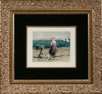 Ренуар Пьер Огюст (1841 - 1919).
"На берегу моря". Вторая четверть ХХ века.