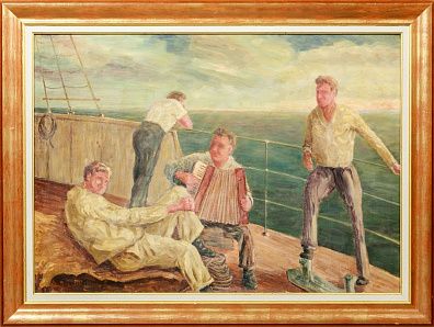 Рождественский Александр Илларионович (1901-1998). 
На палубе. 1934.