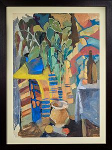 [Ecole de Paris] Пайлес Исаак (1895-1978). Натюрморт в интерьере. 1950-е - начало 1960-х.