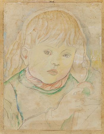 Маревна (Воробьева-Стебельская) Мария Брониславовна (1892-1984). Портрет девочки. Вторая четверть ХХ века.