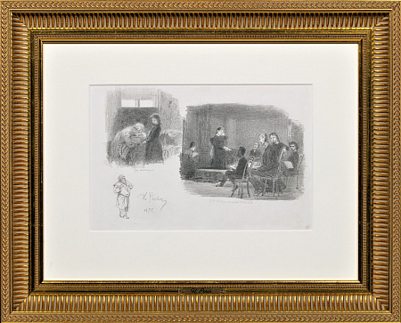 Репин Илья Ефимович (1844-1930).Эскизы. "За доктором", "Вторая пятница". 1872.