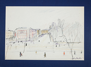 Лабас Александр Аркадьевич (1900-1983). 
Городской пейзаж. 1967.