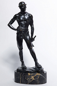 Скульптура «Шахтер». Европа. По модели скульптора Бруно Заха. 1920–1940-е гг.