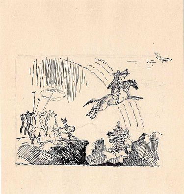 Билль Александра Феликсовна (1914-1992). Два эскиза иллюстраций к поэме "Фархад и Ширин". 1975.