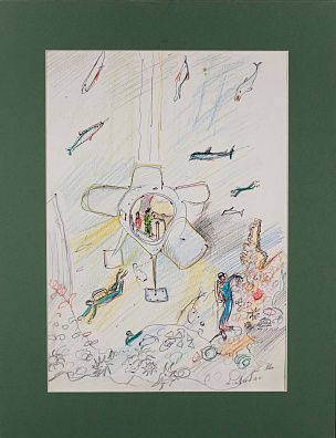 Лабас Александр Аркадьевич (1900-1983). Аргонавты. Вариант I. Серия "В глубине океана". 1976.