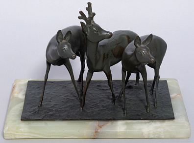 Скульптура «Группа оленей». Европа. По модели скульптора Бруно Заха. 1920-е - 1940-е.