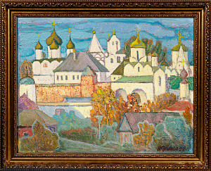 Курников Николай Федорович (1938-2006).
Суздаль. Вид с восточной стороны. 1974.