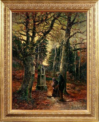 Клевер Юлий Юльевич (1850–1924). Закат. У придорожной божницы. 1887.