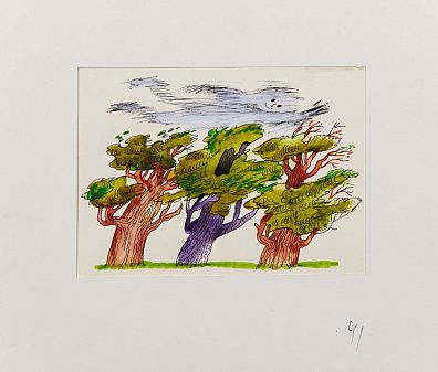 Остров Светозар Александрович (1941–2024). Ветер. Иллюстрация для детской книги. 1980-е - 1990-е.