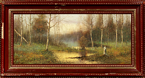 Бакеев Александр Е. (р.1963).Лесной пейзаж. 1990-е.
