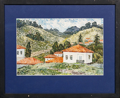 Елгин Филипп Николаевич (1919-1995).
Красные крыши. 1966.
