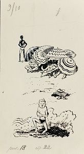 Иткин Анатолий Зиновьевич (р.1931). На море. Иллюстрация к книге М.Ильина "Воспоминания юнги Захара Загадкина". 1959.