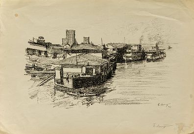 Митурич Петр Васильевич (1887-1956). У причала. 1940-е.