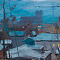 Антонов Сергей Георгиевич (1932-2006). 
Городской пейзаж. Сокольники. 1953.
