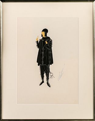 Эрте (Тыртов) Роман Петрович (1892-1990). Эскиз костюма для балета "Короли легенд". 1919.