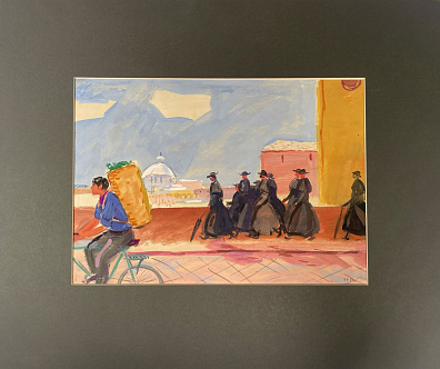 Расторгуев Евгений Анатольевич (1920-2009). Итальянское путешествие. Улица. 1959.