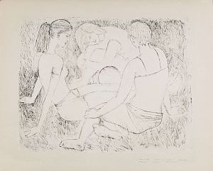 Назаров Константин Борисович (1933-1981). После игры. Серия "Спорт". 1974.