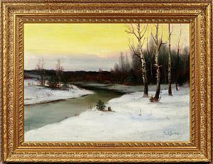 Берггольц Ричард Александр (1865-1920).
Зимний пейзаж. 1890-е - 1900-е.