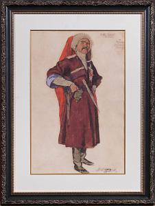 Лансере Евгений Евгеньевич (1875-1946).
Портрет корнета Измаила Акчурина. 1918.