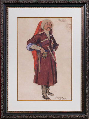 Лансере Евгений Евгеньевич (1875-1946).
Портрет корнета Измаила Акчурина. 1918.
