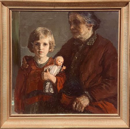 Цветков Виктор Александрович (1920-?). 
Бабушка и внучка. 1971.
