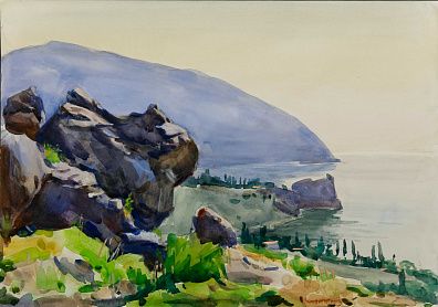 Дородницын Вениамин Павлович (1908-1984).
Крымский пейзаж. Середина - вторая половина ХХ века.
