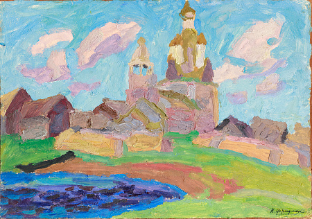 Фридман Карл Шоломович (1926-2001). 
Кимжа. Ветреный день. 1966.