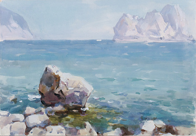 Дородницын Вениамин Павлович (1908-1984). 
Морской пейзаж. 1960-е.