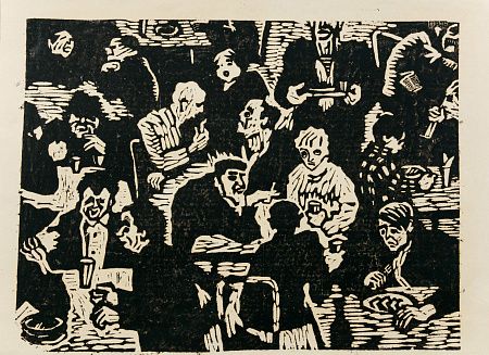 Дургин Виктор Яковлевич (1937-2005). В кафе. 1960-е.