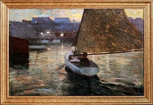 Дворников Тит Яковлевич (1862-1922). Возвращение рыбака. 1910-е.