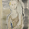 Софронова Антонина Федоровна (1892-1966).
Девушка в белой накидке. Портрет из серии "Женские образы." 1961.
