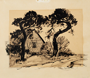 Радзкас Бенедиктас Повилович (1925-?).Латвийская деревня. Рагациемс. 1961.