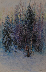 Морозов Константин Феофанович (1894-1990). Зимний пейзаж.1963.
