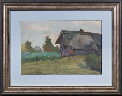 Шестопалов Николай Иванович (1875-1954). Деревня Петухи. Старый дом. 1920-е -1930-е.