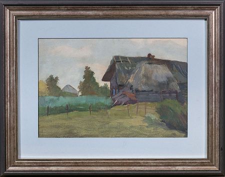 Шестопалов Николай Иванович (1875-1954). Деревня Петухи. Старый дом. 1920-е -1930-е.
