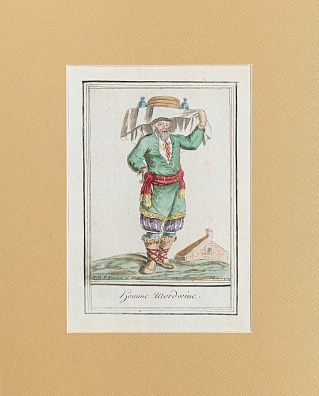 Жак Грассе де Сен-Совер (Jacques Grasset de Saint-Sauveur) (1757-1810); Ж. Ларок (J. Laroque) (XVIII век). Мордвин. Лист из книги "Энциклопедия путешествий, содержащая исторический обзор обычаев, практик, религий, искусств и торговли всех народов". 1796.