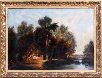 Мулиньер Л. (Moulinier L). Дом у озера. 1885.