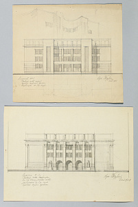 Е.Трубецкой.Два архитектурных эскиза. 1934.