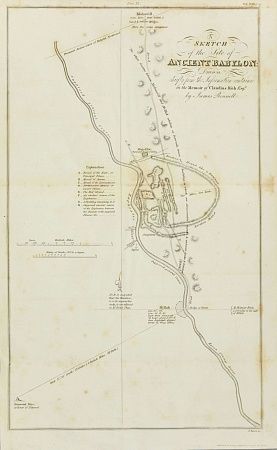 Джеймс Бэзир II (James Basire II) (1769–1822).План Вавилона. Для книги Клаудиса Рича "Рассказ о путешествии в Вавилон 1811". 1811.