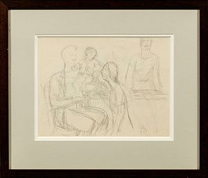 Шевченко Александр Васильевич (1883-1948).
Жанровая сценка. Эскиз. Первая треть ХХ века.