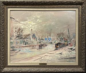 Алексей Ги Коровин (Alexis Guy Korovine) (1928-2026). Вид на Сену. Париж. Вторая половина ХХ века.
