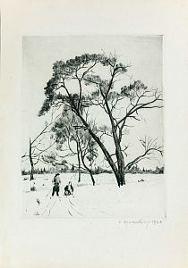 Красковский Сергей Семенович (1920-1968). Лыжники. 1960.